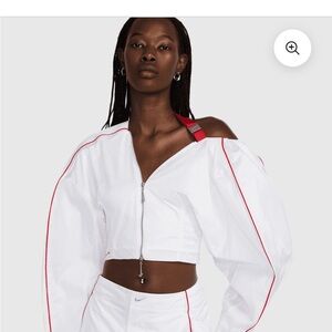 Nike White and Red Women's Jacket